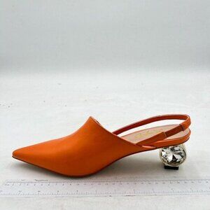 XYD Women Low Heel Dress Edgy Pointed Toe Pumps Slip On Comfort Slingback Strap